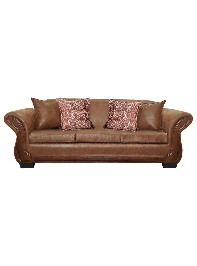 Sofa Con Resorte Estructural 4 Cuerpos Finis Envejecido X