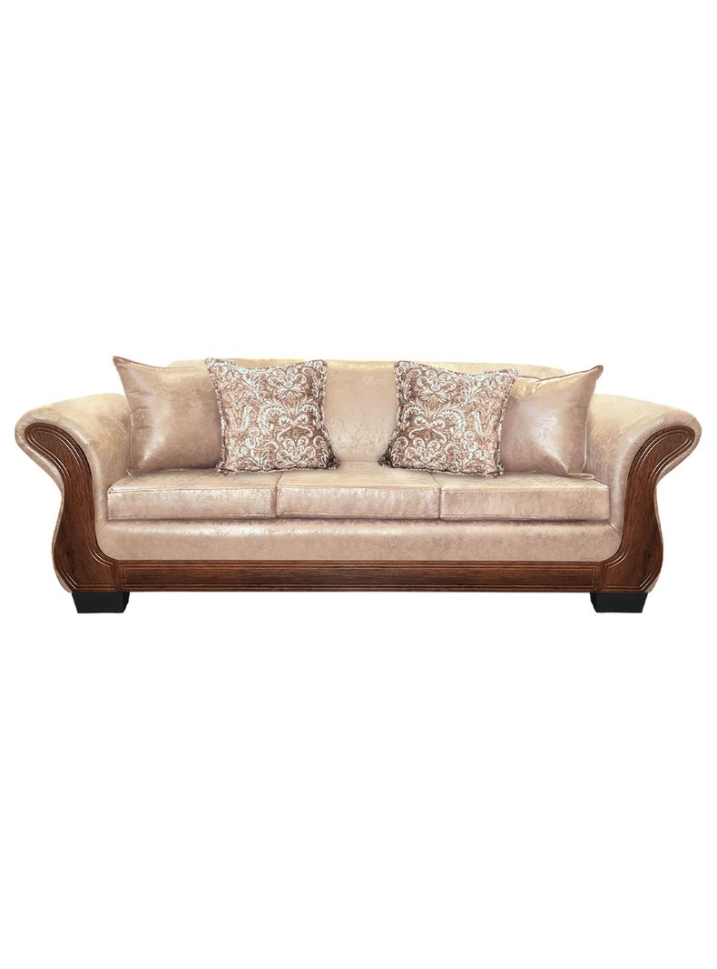 Sofa Con Resorte Estructural 4 Cuerpos Finis Envejecido X