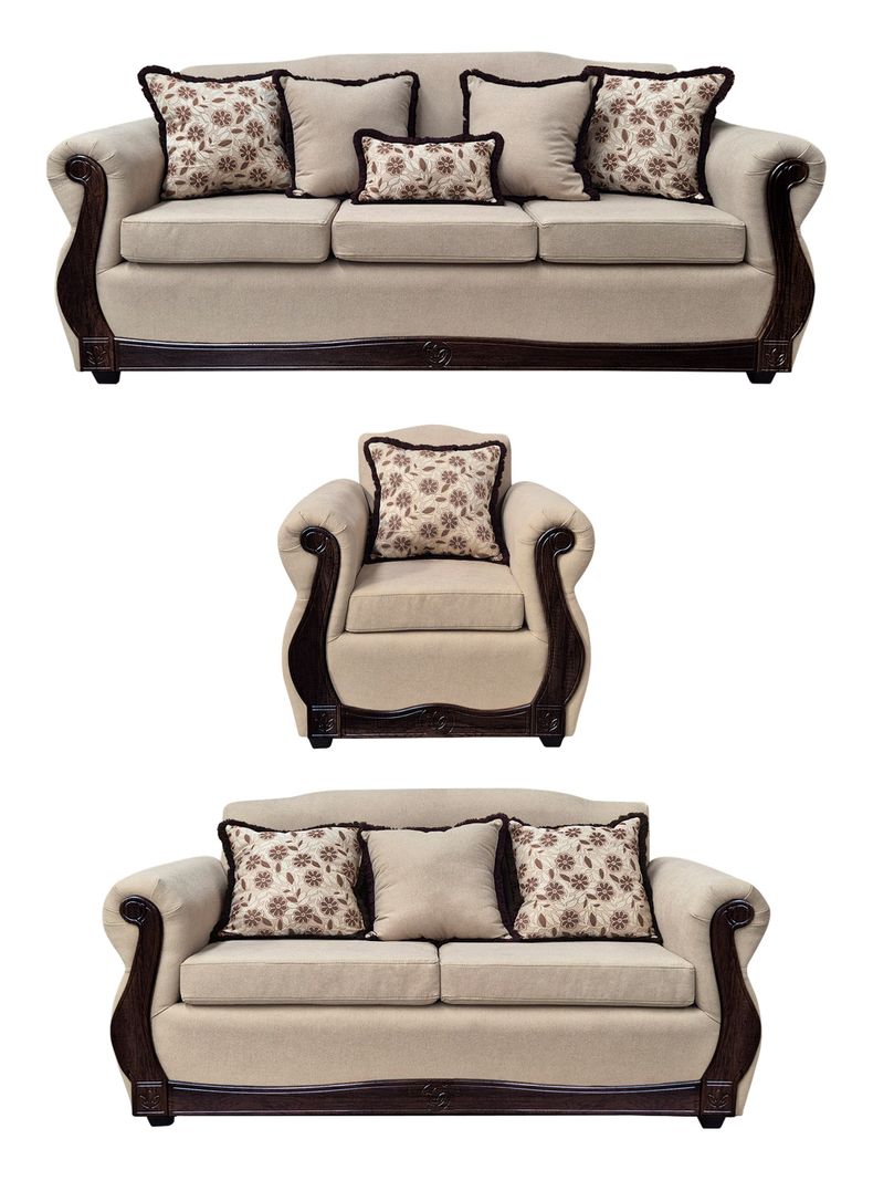 Living Con Resorte Estructural 8 Cuerpos 4+3+1 Gran Santi Chenille