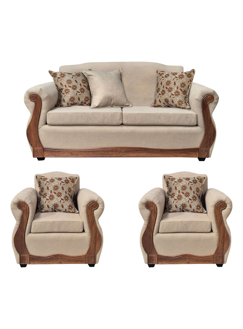 Living Con Resorte Estructural 5 Cuerpos 3+1+1 Gran Santi Chenille X