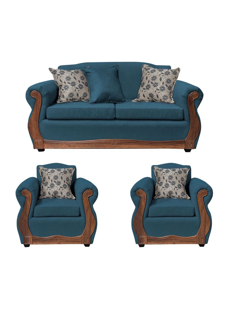 Living Con Resorte Estructural 5 Cuerpos 3+1+1 Gran Santi Chenille X