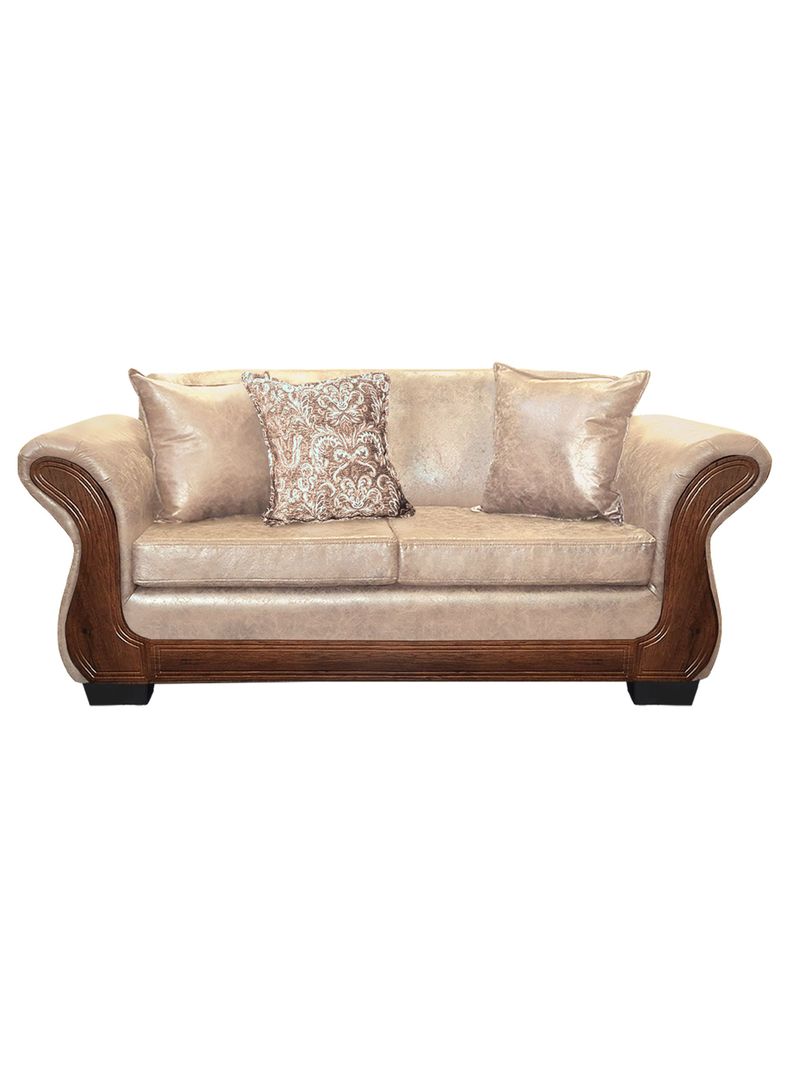 Sofa Con Resorte Estructural 3 Cuerpos Finis Envejecido X