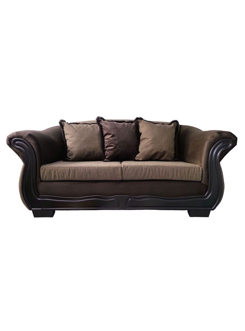 Sofa Con Resorte Estructural 3 Cuerpos Grand Bufalo Lino Rustico Version PREMIUM Diseno 1