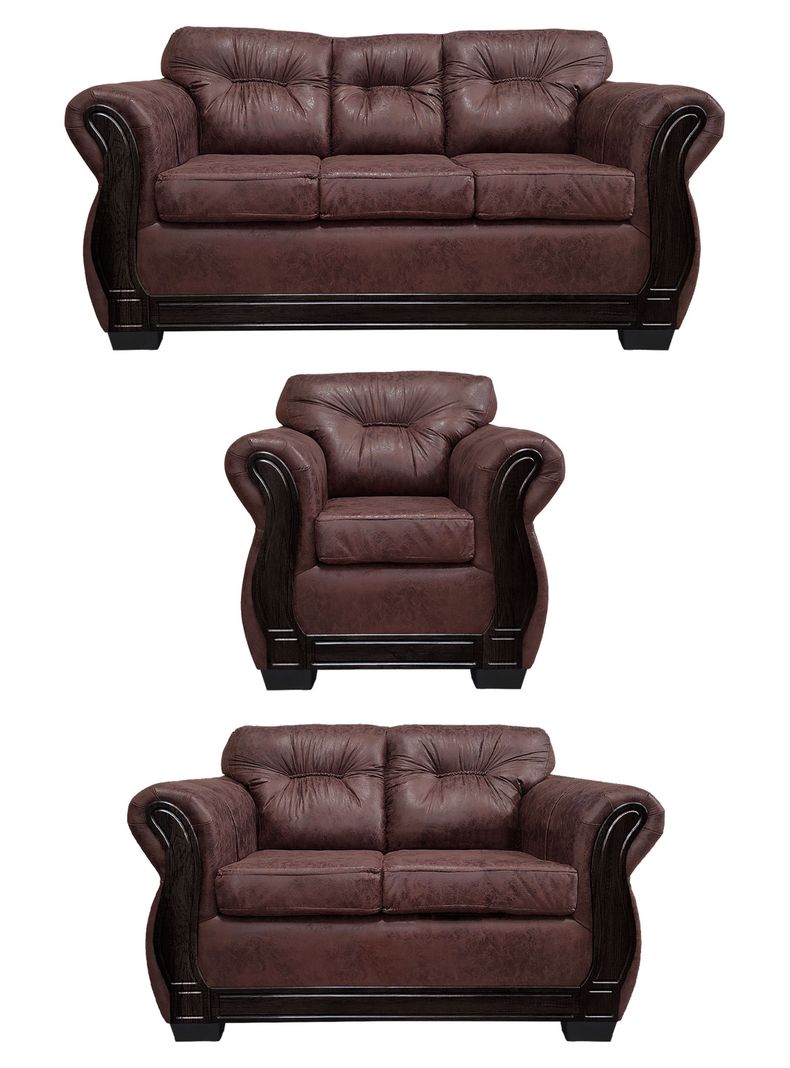 Living Con Respaldo Confortable 6 Personas Taurus 3+2+1 Envejecido
