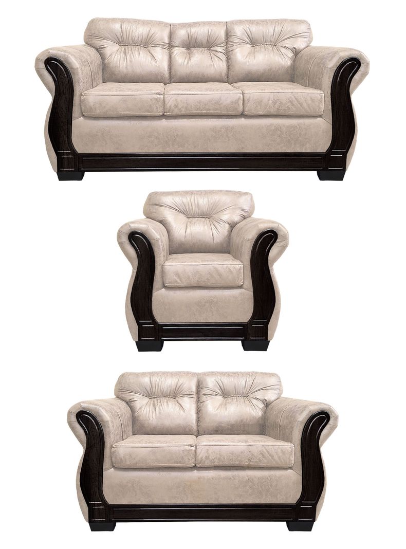 Living Con Respaldo Confortable 6 Personas Taurus 3+2+1 Envejecido