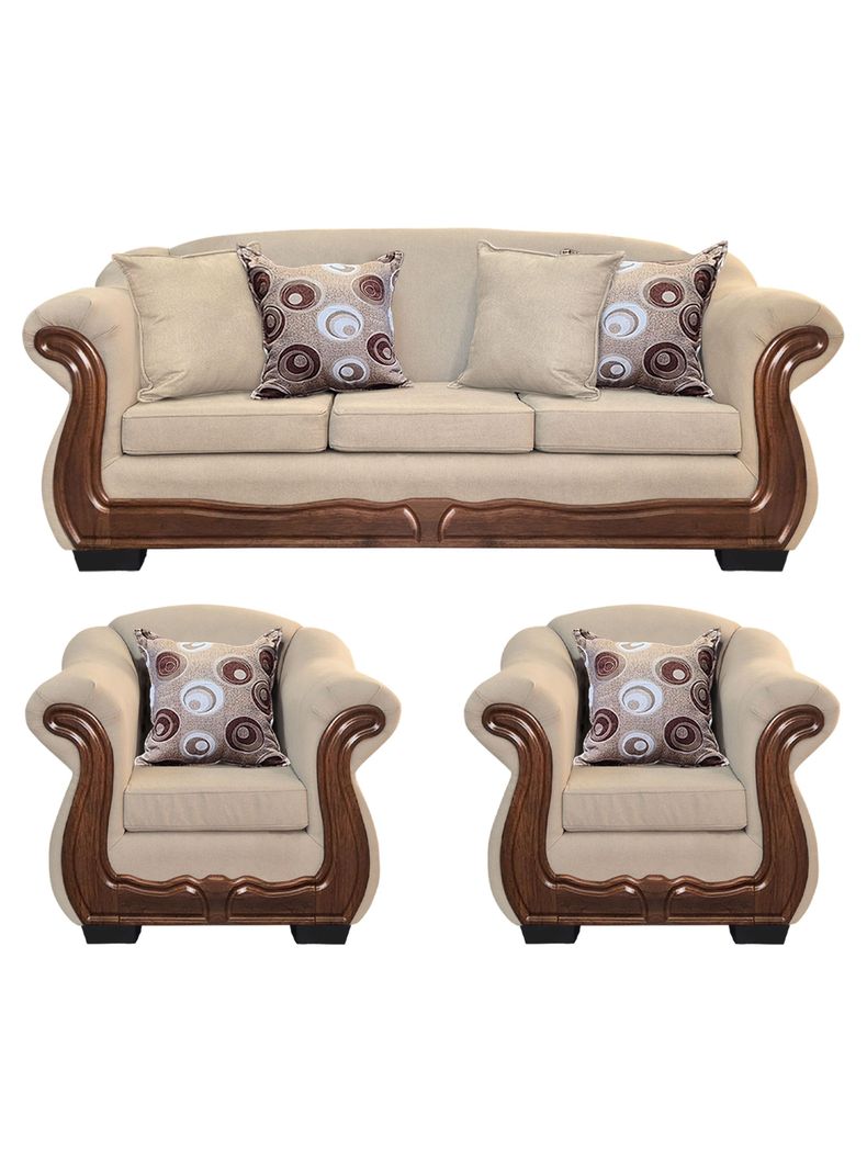 Living Con Resorte Estructural 6 Cuerpos Bufalo 4+1+1 Chenille X