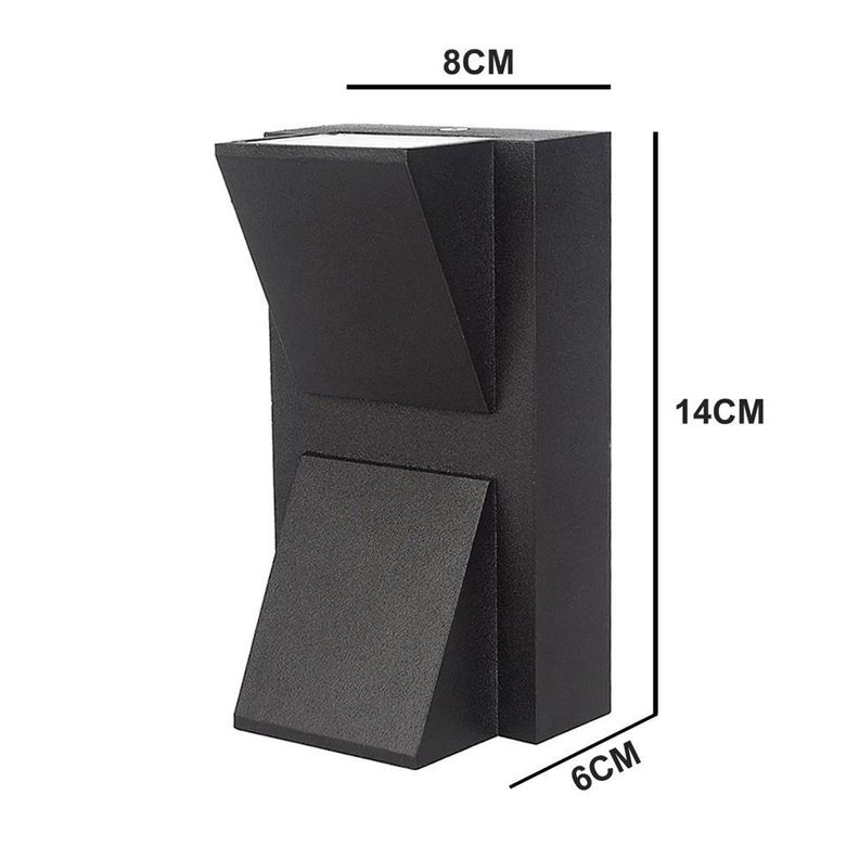 Aplique Led de Pared 2x5W Negro-3