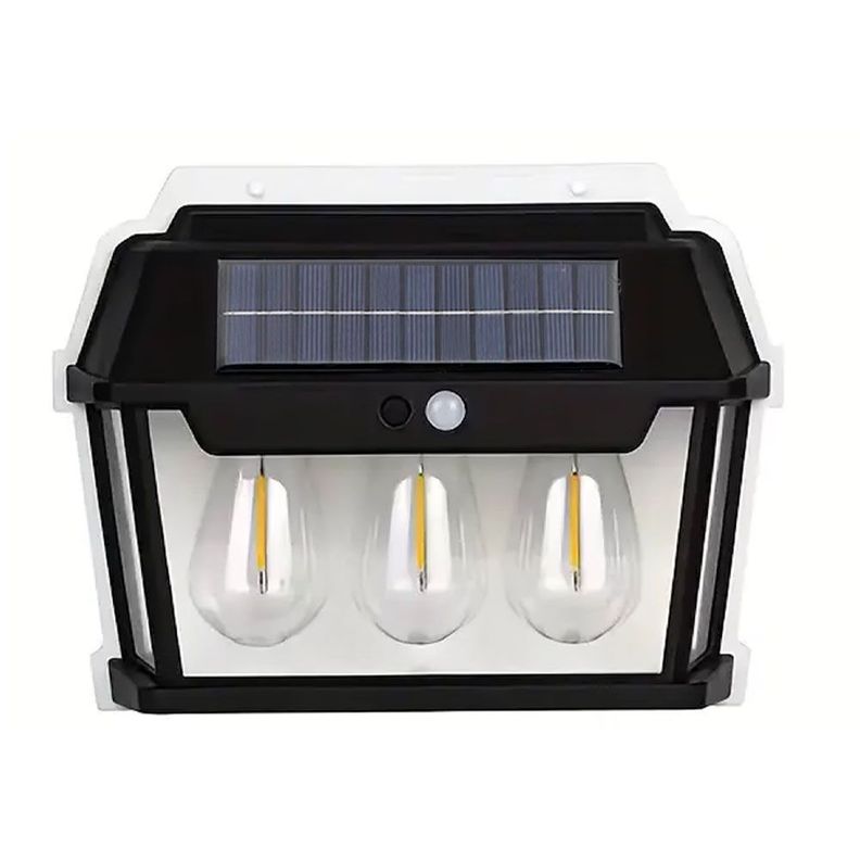 Aplique Solar con Triple Ampolleta y Sensor de Movimiento-0
