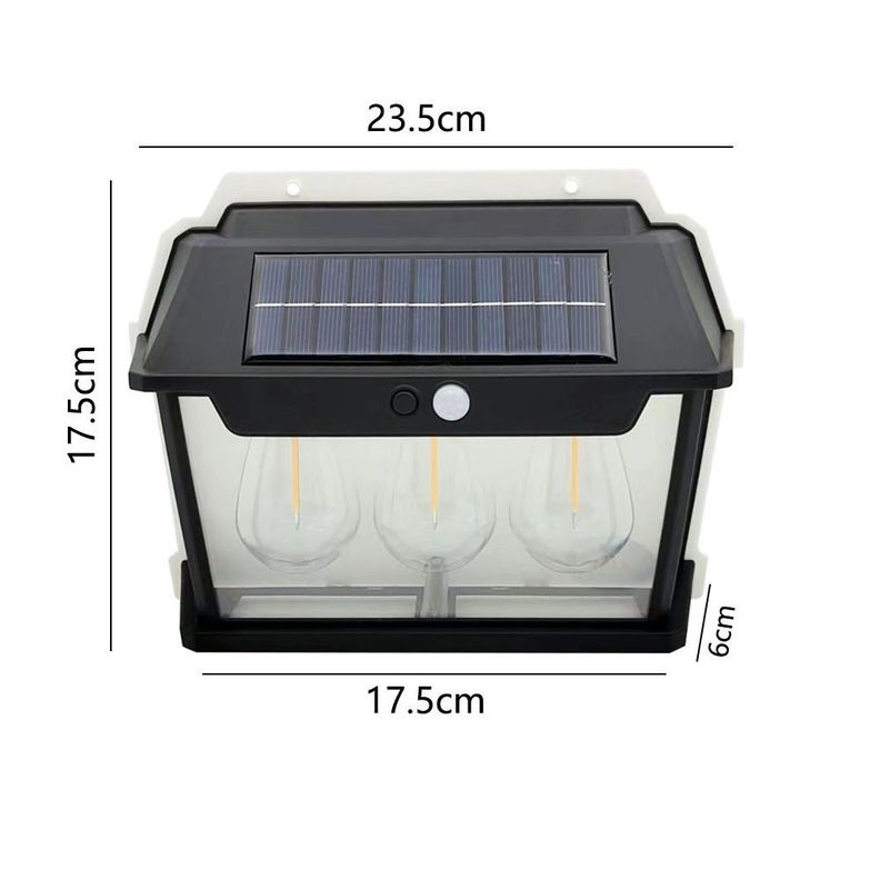 Aplique Solar con Triple Ampolleta y Sensor de Movimiento-3