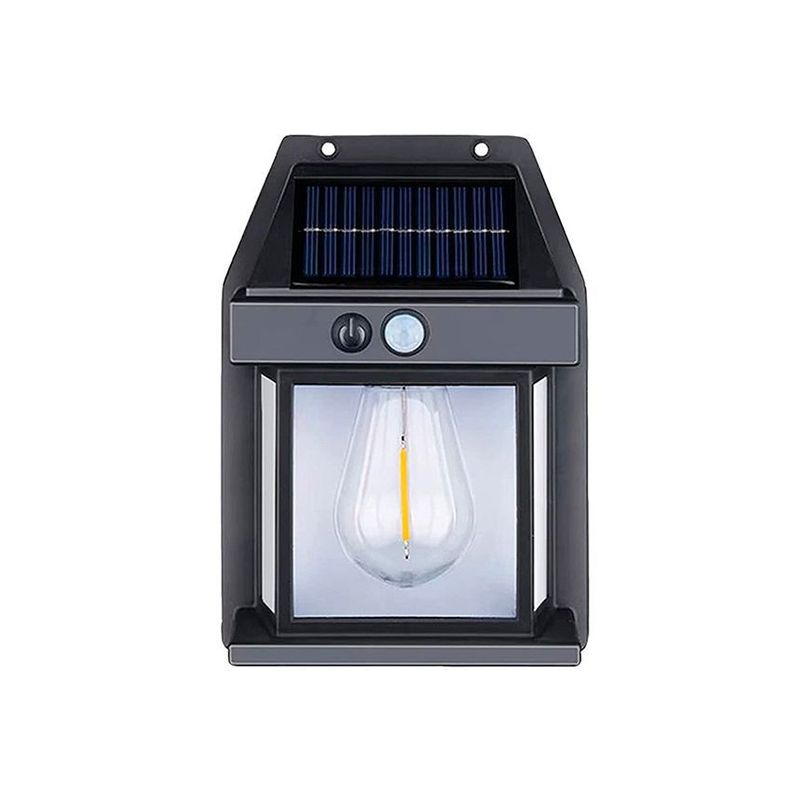 Aplique Solar con Ampolleta y Sensor de Movimiento-2