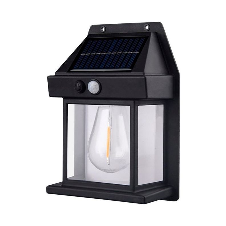 Aplique Solar con Ampolleta y Sensor de Movimiento-0