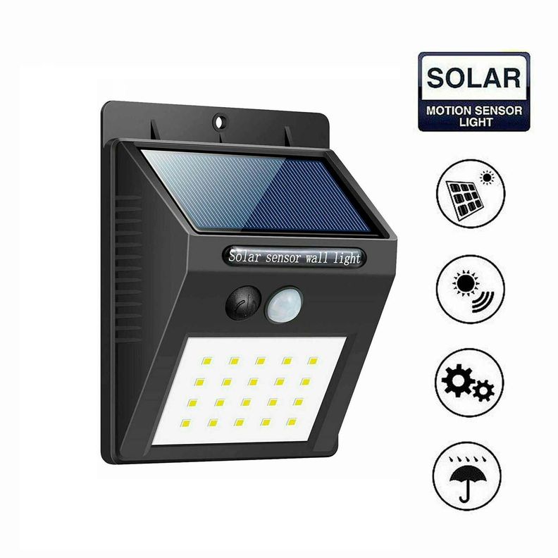 Foco Solar 20 Led Con sensor de Movimiento-2
