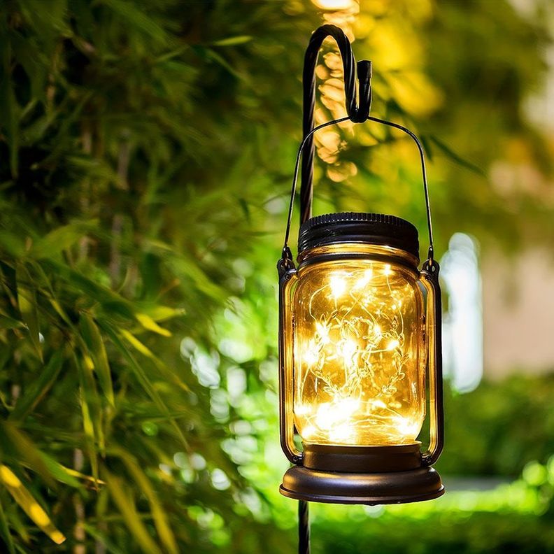 Farol y Estaca Solar Led Para Jardín Luz Hada Cálida Pack x2-2