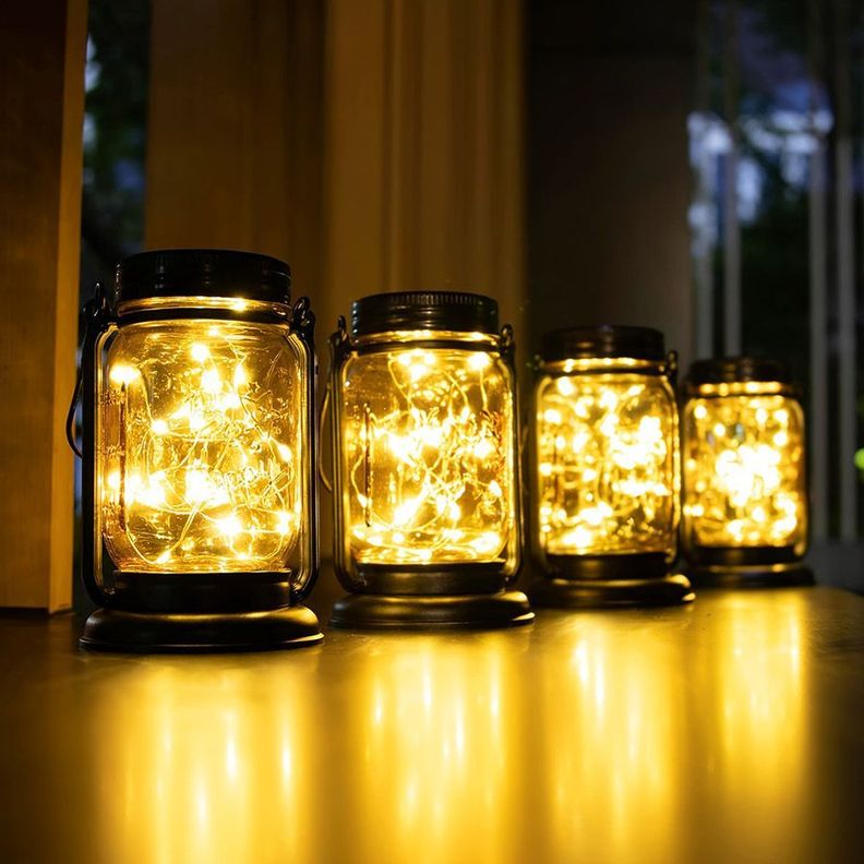 Farol y Estaca Solar Led Para Jardín Luz Hada Cálida Pack x2-4