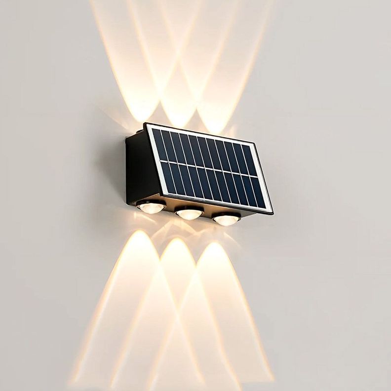 Aplique Solar Muro Exterior Diseño Moderno Luz Cálida 6 Leds-0