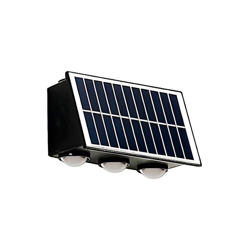 Aplique Solar Muro Exterior Diseño Moderno Luz Cálida 6 Leds-1