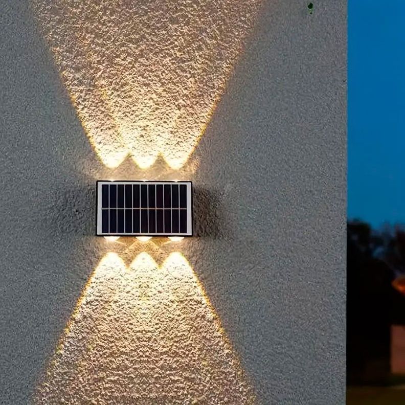 Aplique Solar Muro Exterior Diseño Moderno Luz Cálida 6 Leds-3