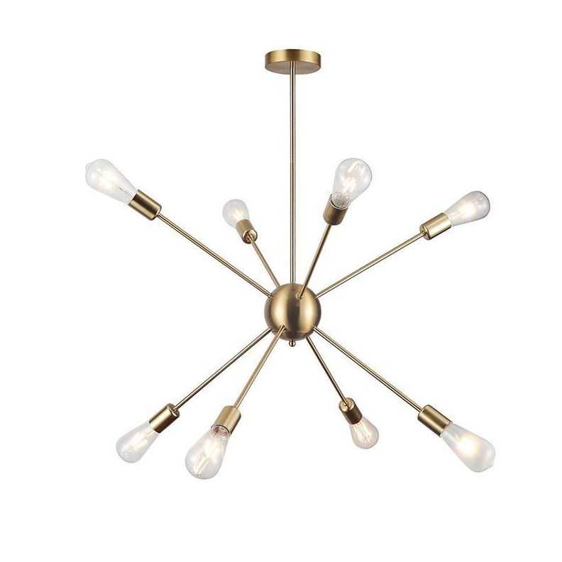 Lámparas de Techo Sputnik de 8 Ampolletas Dorada-0