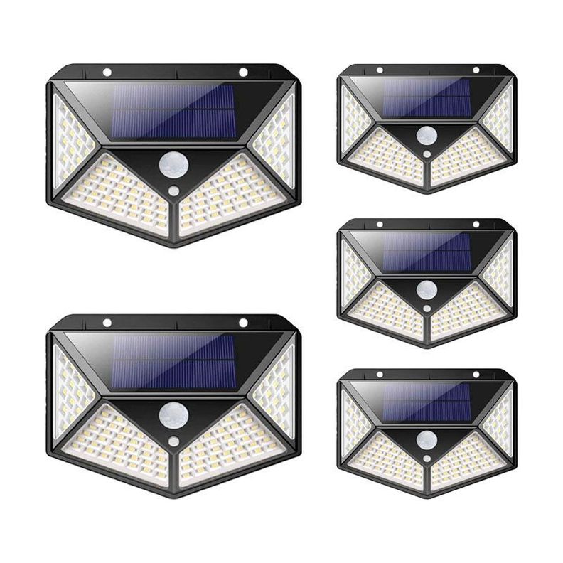 Pack 5 Focos Solar 100 Led Con sensor de Movimiento-0
