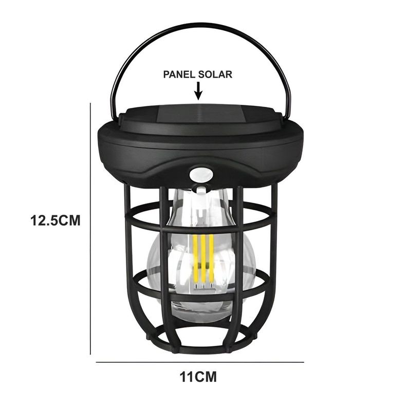 Lámpara para Camping Solar con Sensor de Movimiento-5