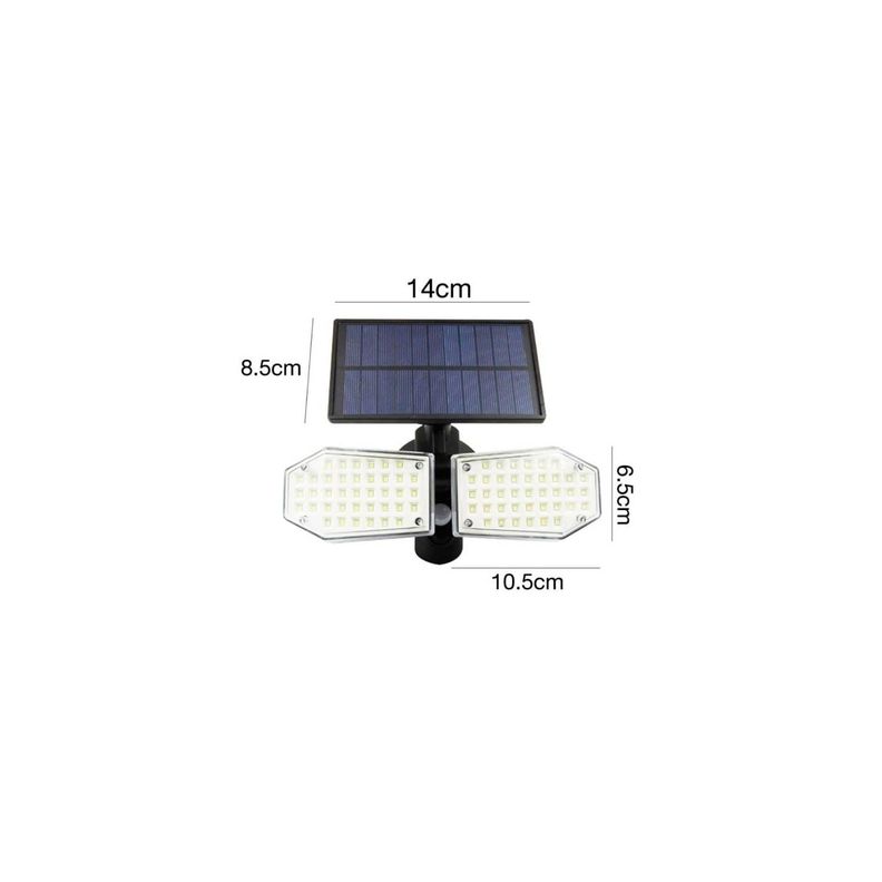 Foco Led Solar Doble con Sensor de Movimiento-2