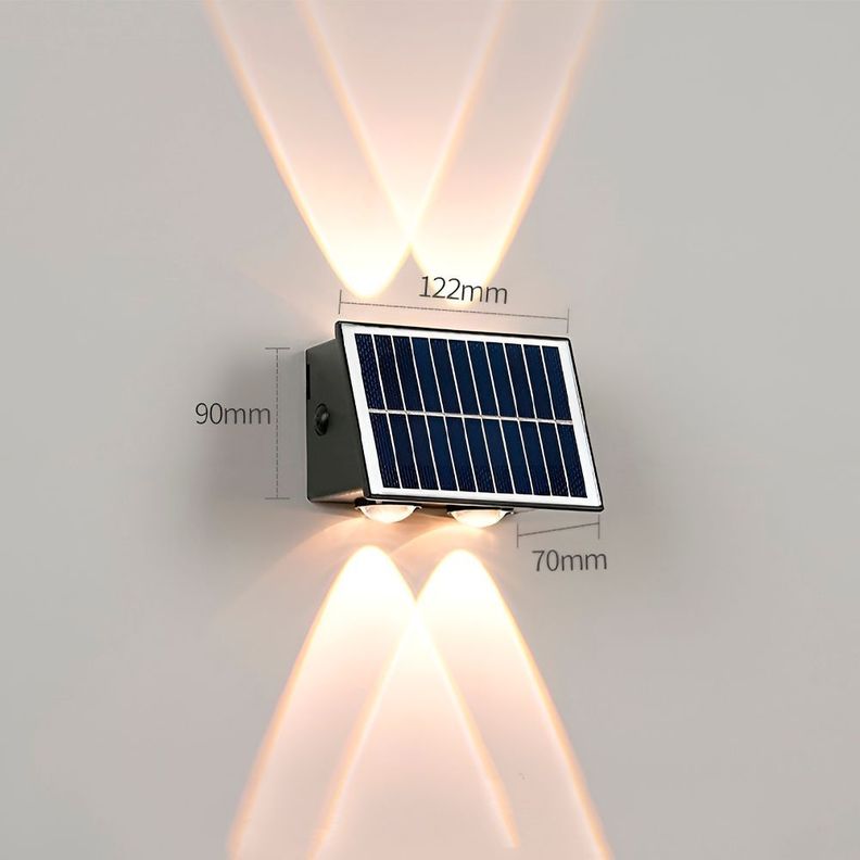 Aplique Solar Muro Exterior Diseño Moderno Luz Cálida-6