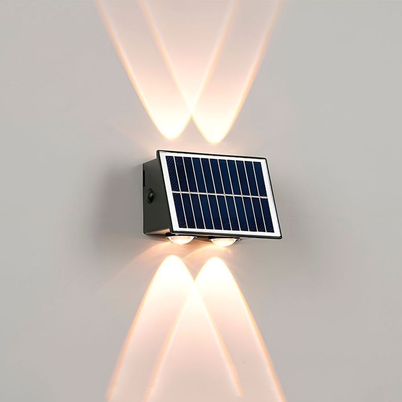Aplique Solar Muro Exterior Diseño Moderno Luz Cálida-1