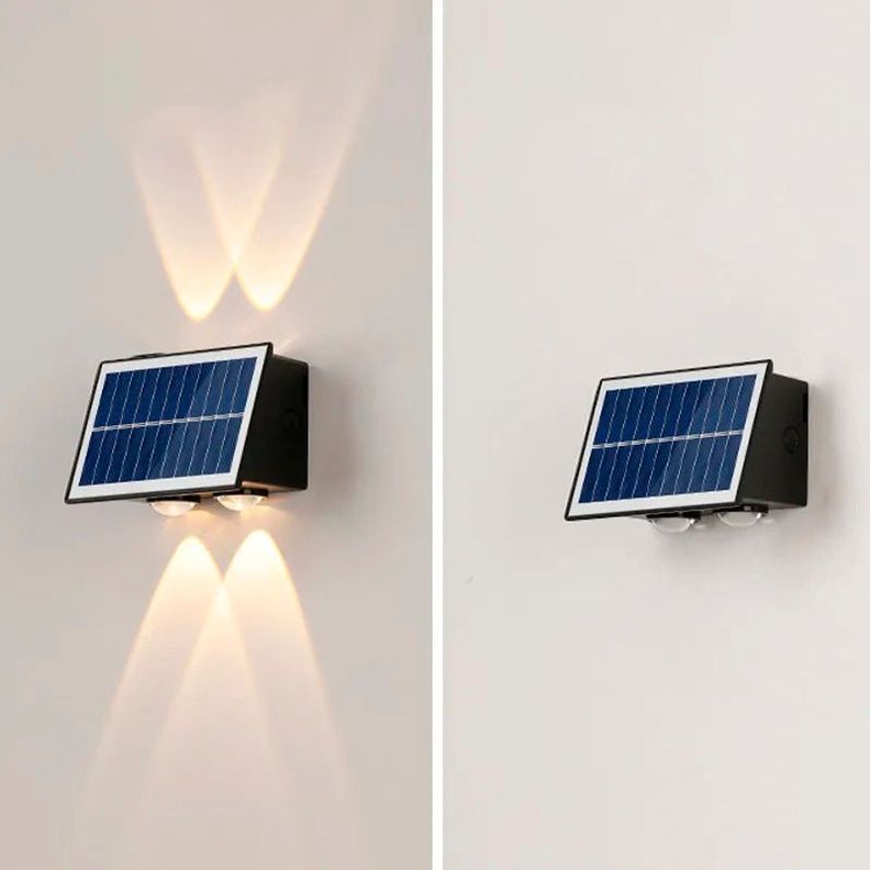 Aplique Solar Muro Exterior Diseño Moderno Luz Cálida-2