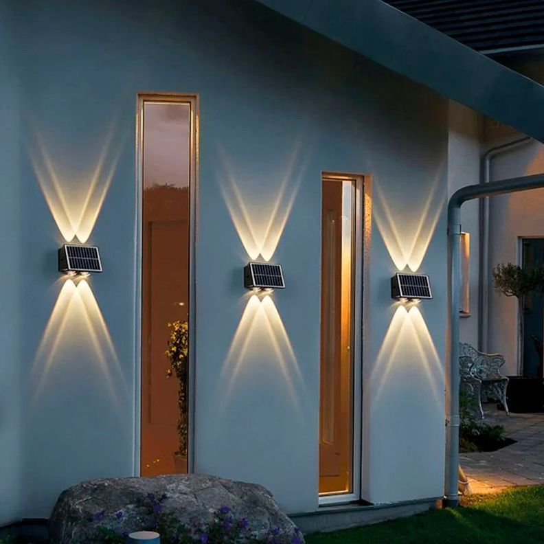 Aplique Solar Muro Exterior Diseño Moderno Luz Cálida-3
