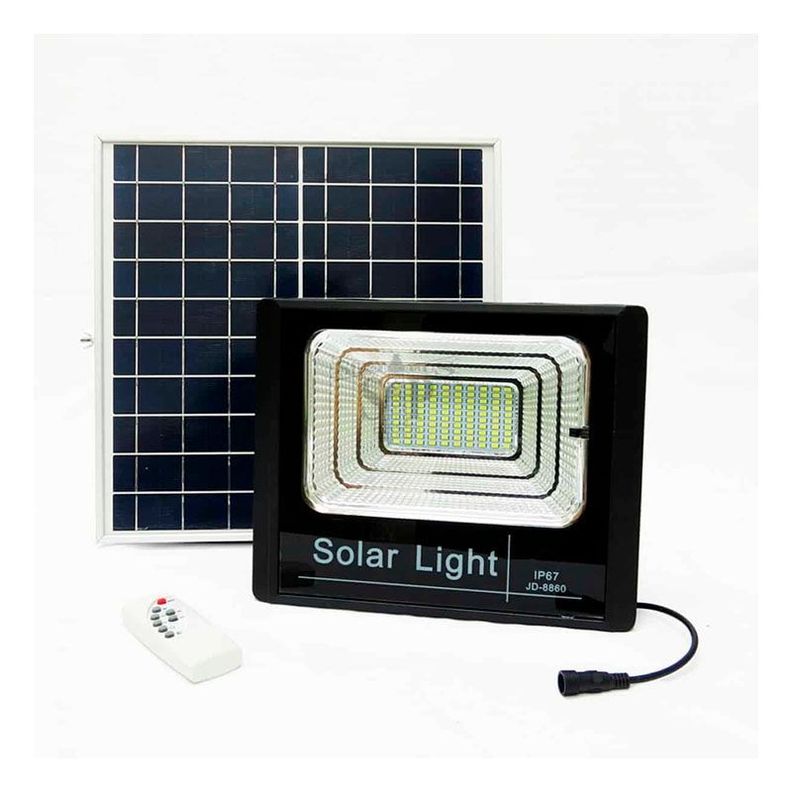 Foco 40w Ip67 Con Panel Solar Exterior -0