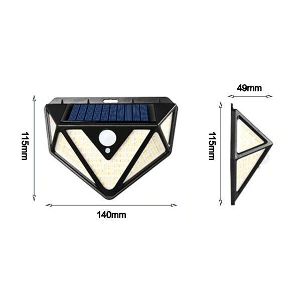 Pack 2 Focos Solar 166 Led Con sensor de Movimiento-2