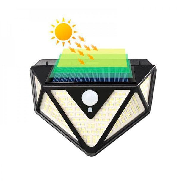 Pack 2 Focos Solar 166 Led Con sensor de Movimiento-4