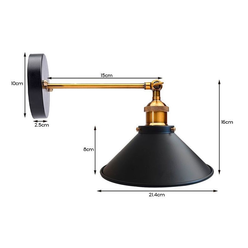 Aplique Lampara de Pared Tipo Campana Vintage-7