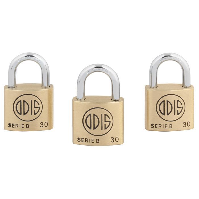 Pack 3 Candados Odis B30 30mm - Llaves Iguales-0