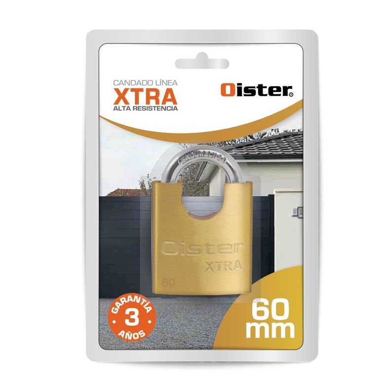 Candado Oister XTRA Hombros 60mm - Fierro Bronce-5