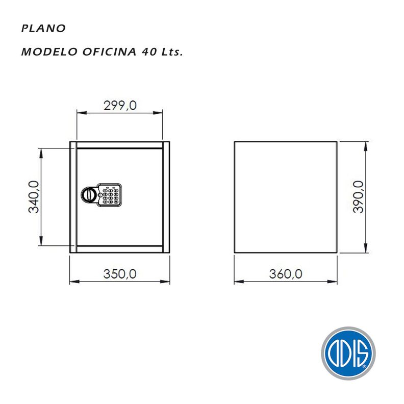 Caja Fuerte Residencial Odis 40 Lts-8