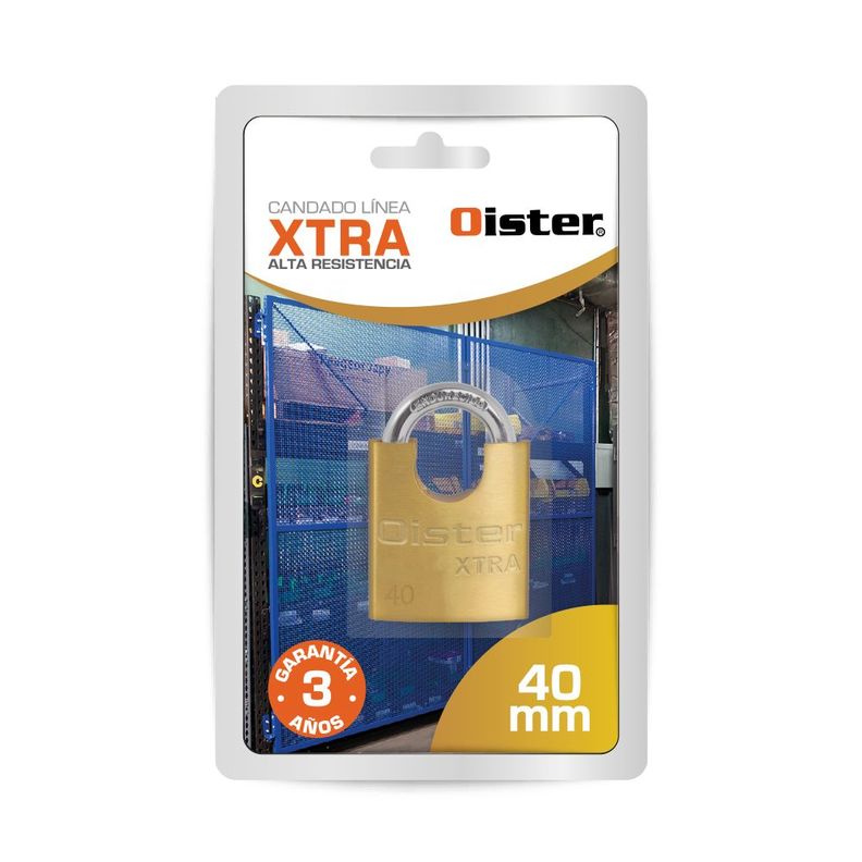 Candado Oister XTRA Hombros 40mm - Fierro Bronce.-5