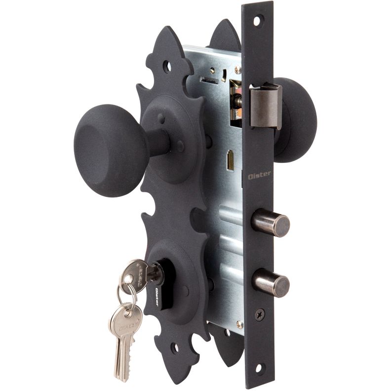 Cerradura Embutir Oister Trancura Acceso - Negro-1