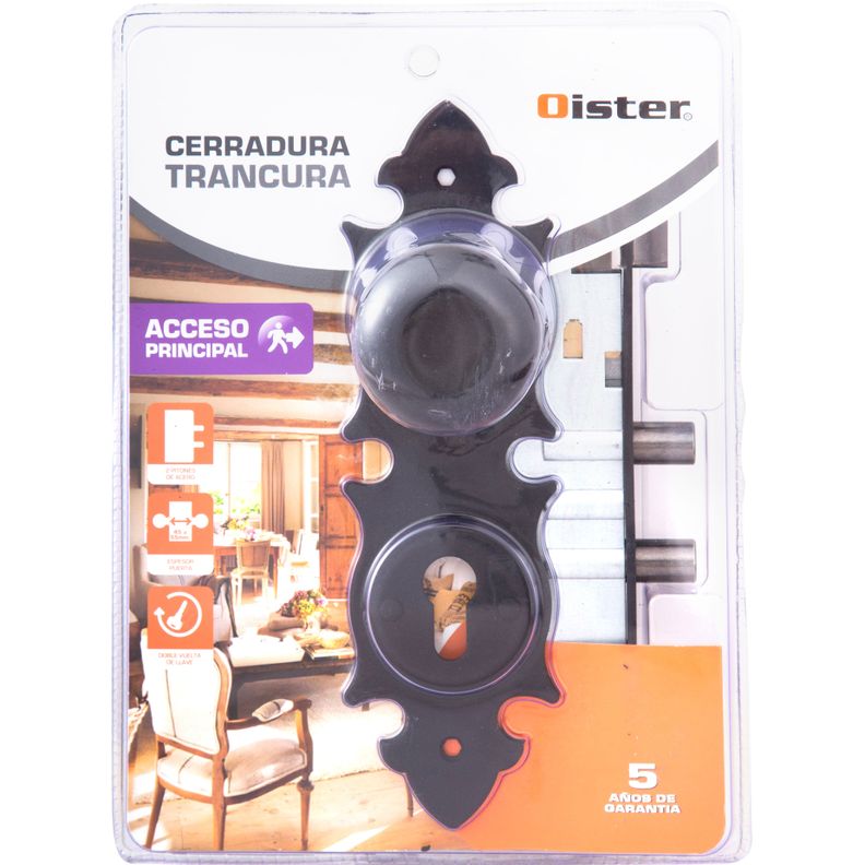 Cerradura Embutir Oister Trancura Acceso - Negro-6