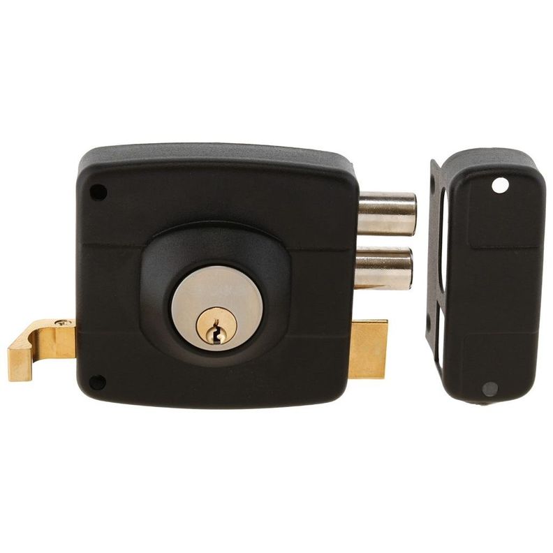 Cerradura Sobreponer Odis 324 Puertas Madera Metálicas - Negro-0