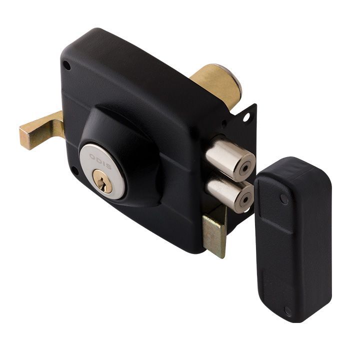 Cerradura Sobreponer Odis 324 Puertas Madera Metálicas - Negro-1