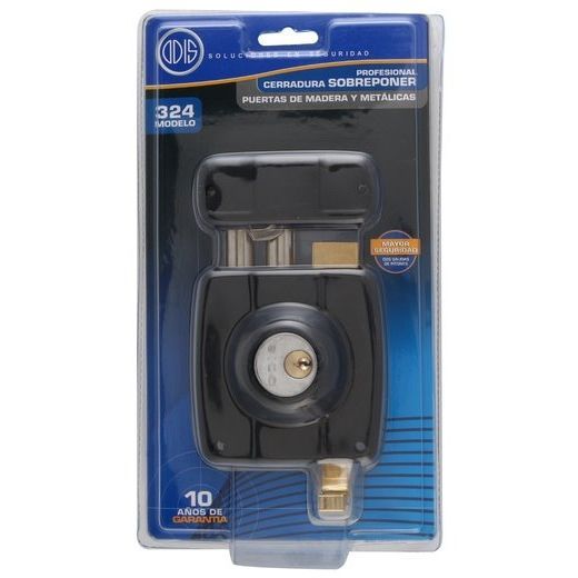 Cerradura Sobreponer Odis 324 Puertas Madera Metálicas - Negro-4