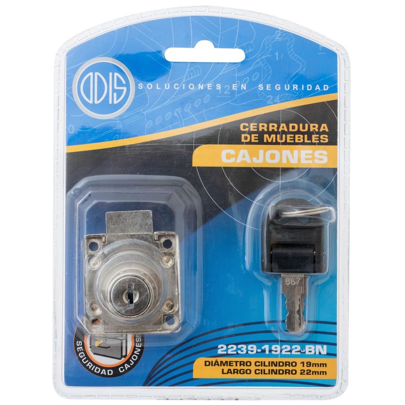 Cerradura Muebles Odis Cajones 2239-1922 Plata-5