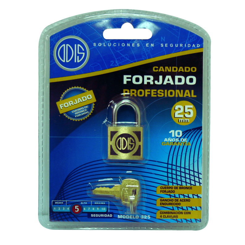 Candado Odis 325 25mm - Bronce Forjado-4