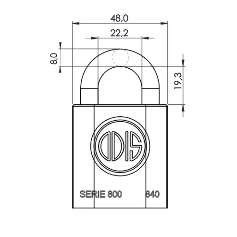 Candado Odis 840 40mm - Acero-1