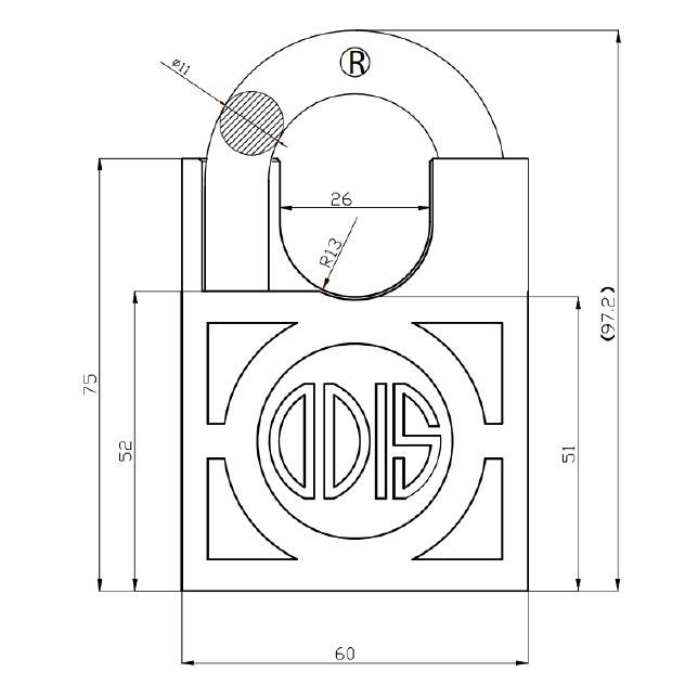 Candado Odis 360S Hombros 60mm-2