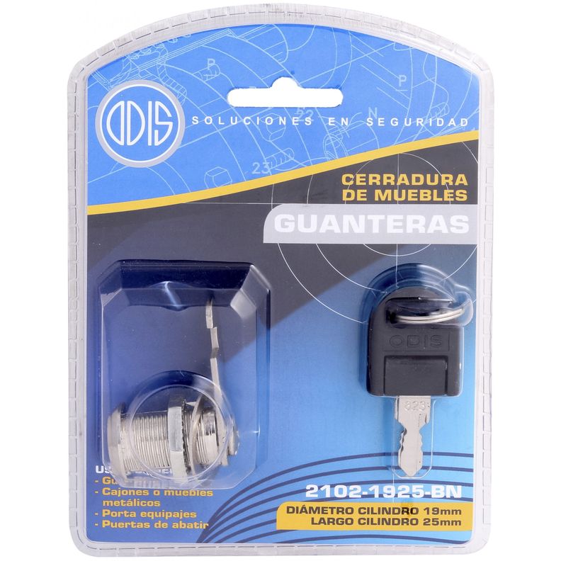 Cerradura Muebles Odis Puerta 2102-1925 Plata-4