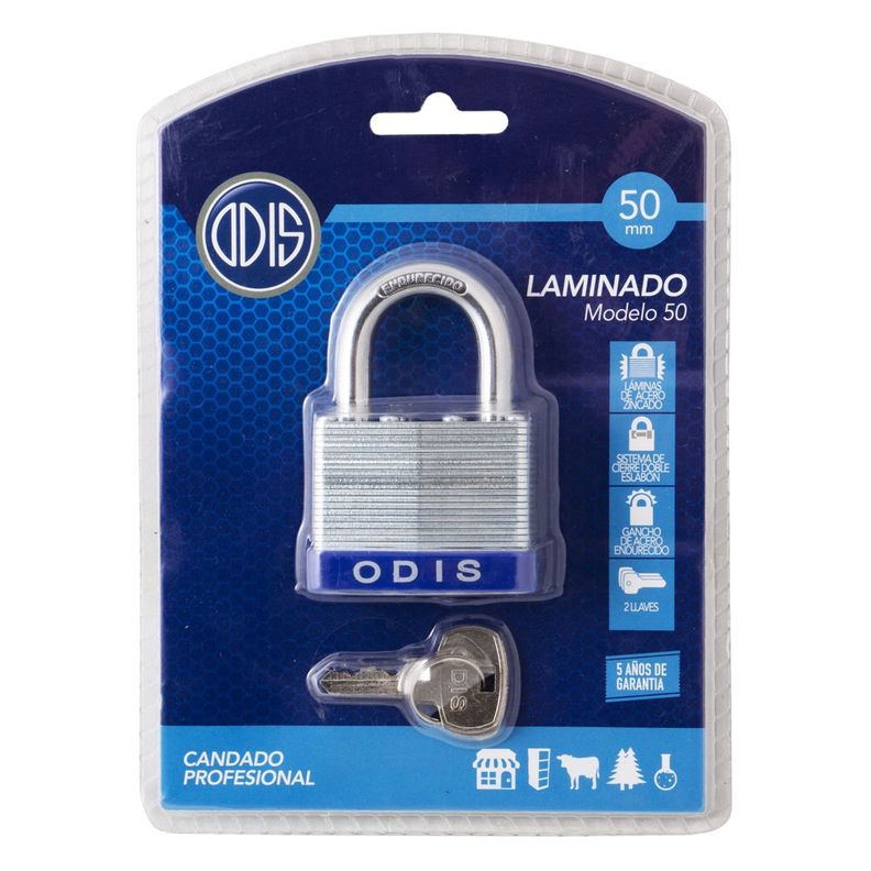 Candado Laminado Odis 50mm Acero Zincado-6