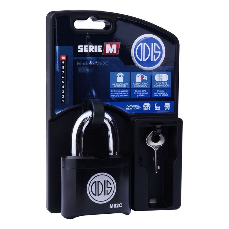 Candado Odis M62C 62mm Combinación - Negro-4