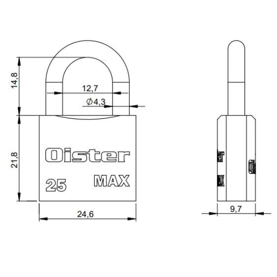 Candado Oister MAX 25mm-2